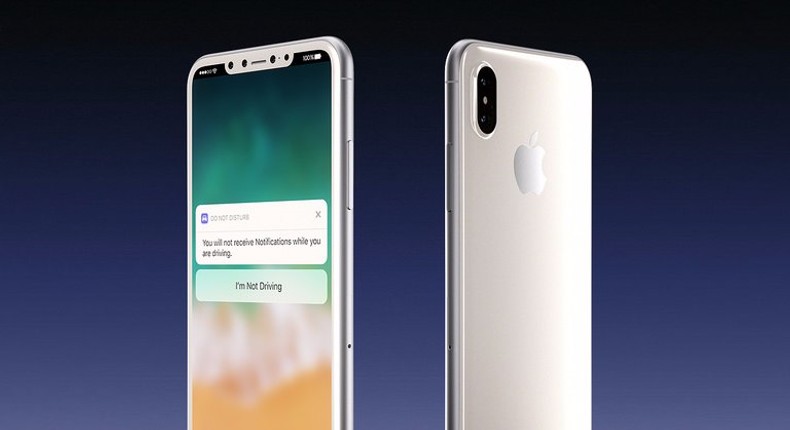 Another render of a possible silver-ish iPhone 8 design.