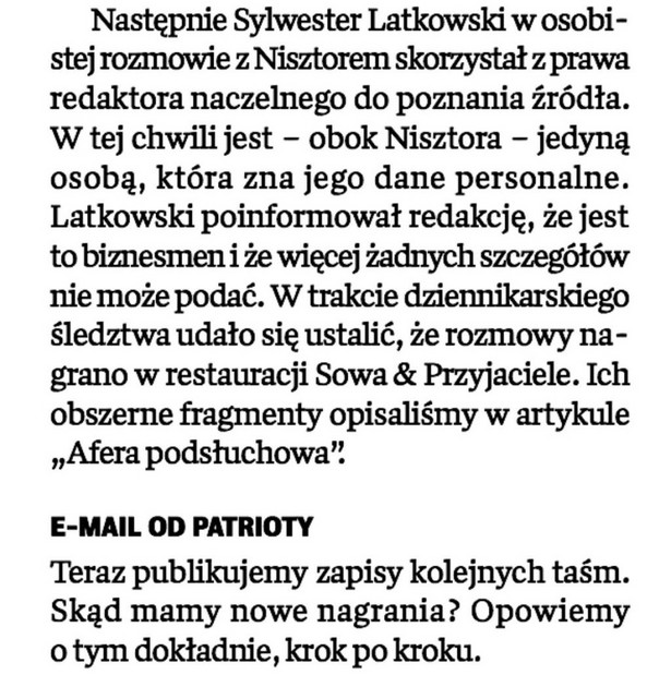 "Wprost" ujawnia. Źródłem podsłuchów jest biznesmen