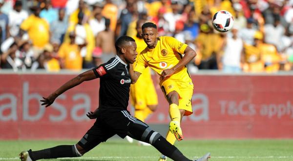 Orlando Pirates defender Happy Jele (L) scored and conceded an own goal as his club walloped Royal Leopard of Eswatini 6-2 in the CAF Confederation Cup on February 27. Creator: STRINGER