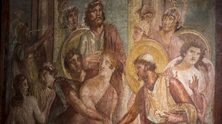 Egy pompei freskó, ami 
csodával határos módon 
túlélte a katasztrófát