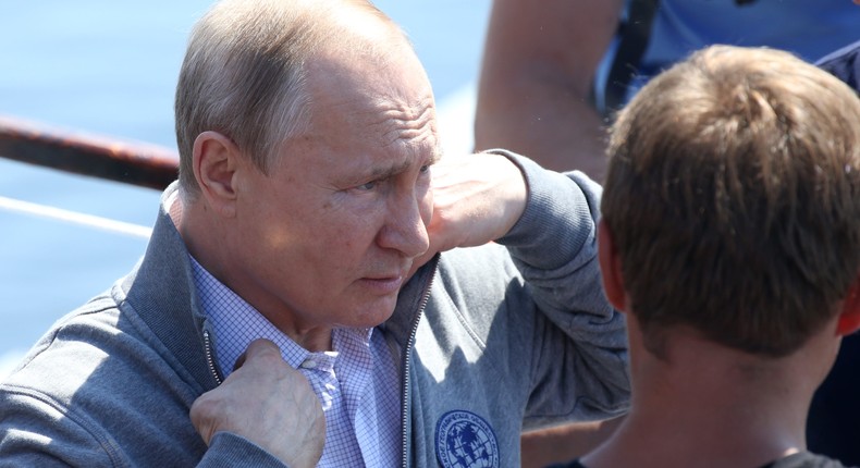 Russian President Vladimir Putin is seen prior to driving to the bottom of the Gulf of Finland aboard of C-Explorer 3.11 Submersible on July 27, 2019 in Moscow, Russia.Mikhail Svetlov/Getty Images