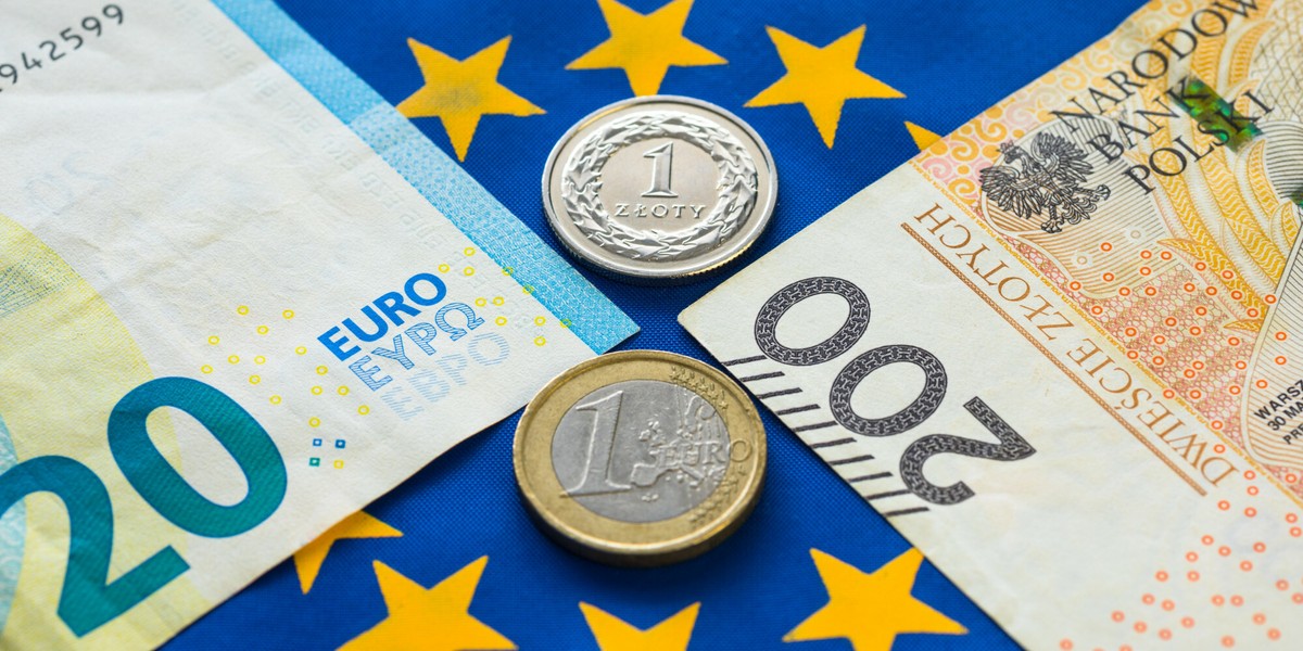 Monety i banknoty z Polski i ze strefy euro