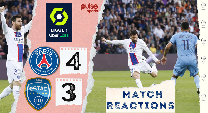 Lionel Messi inspires PSG to comeback against Troyes in Ligue 1