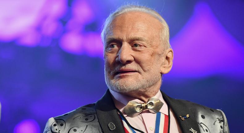 buzz aldrin nasa astronaut apollo 11 silver celestial suit march 2019 GettyImages 1132394218