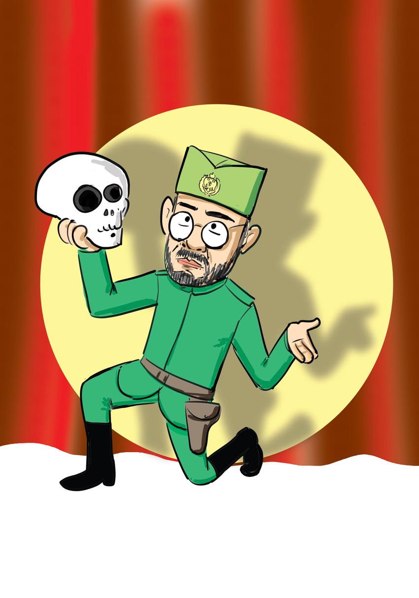 Nebojša Glogovac na crtežu Marka Somborca