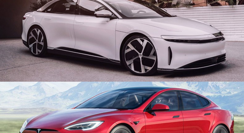 The Tesla Model S and Lucid Air.
