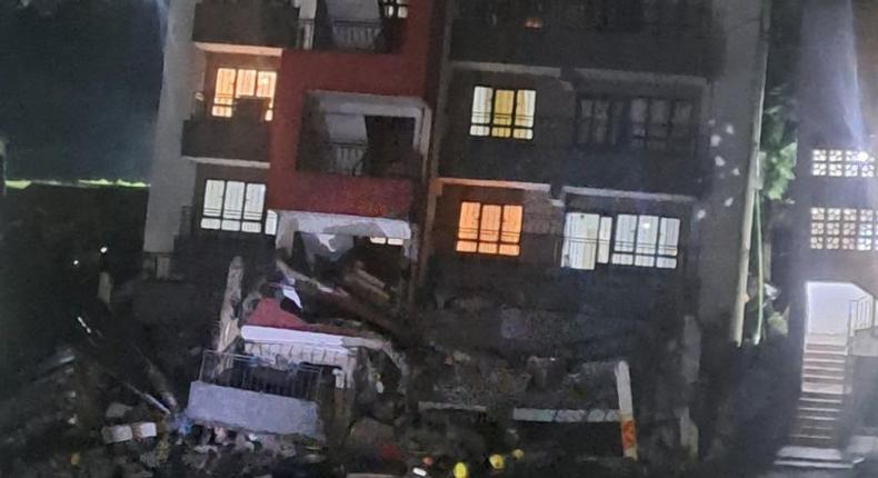 5-storey apartment collapses in Uthiru along Naivasha Road