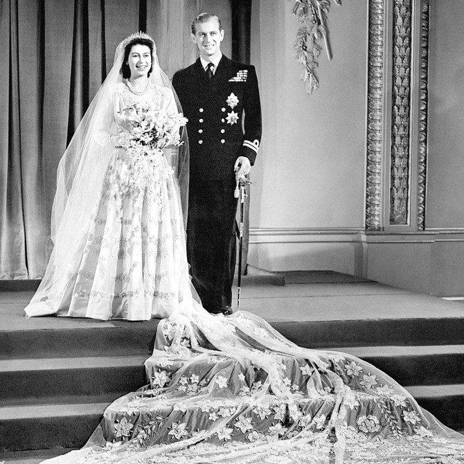 Kraljica Elizabeta Druga i princ Filip na venčanju