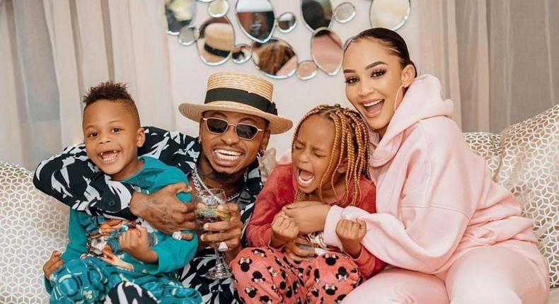 Diamond Platnumz says he and Zari endeavor to keep their children safe and stress-free