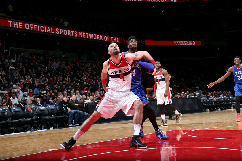 Marcin Gortat bohaterem meczu Washington Wizards - Philadelphia 76ers!