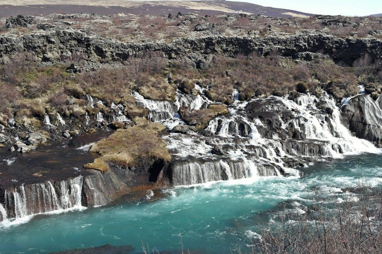 Wodospad Hraunfossar, Islandia