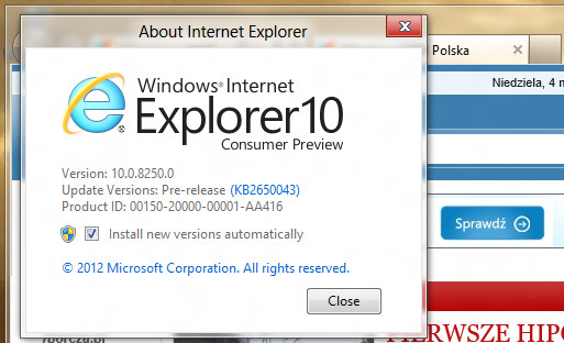 Tylko u nas: test Internet Explorer 10 Consumer Preview