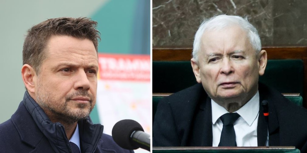 Rafał Trzaskowski i Jarosław Kaczyński.