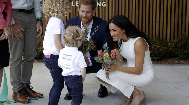 Harry és Meghan virágot
kapott a gyerekektől, és
még újszülött koalákat is elnevezetek róluk /Fotó: Getty Images