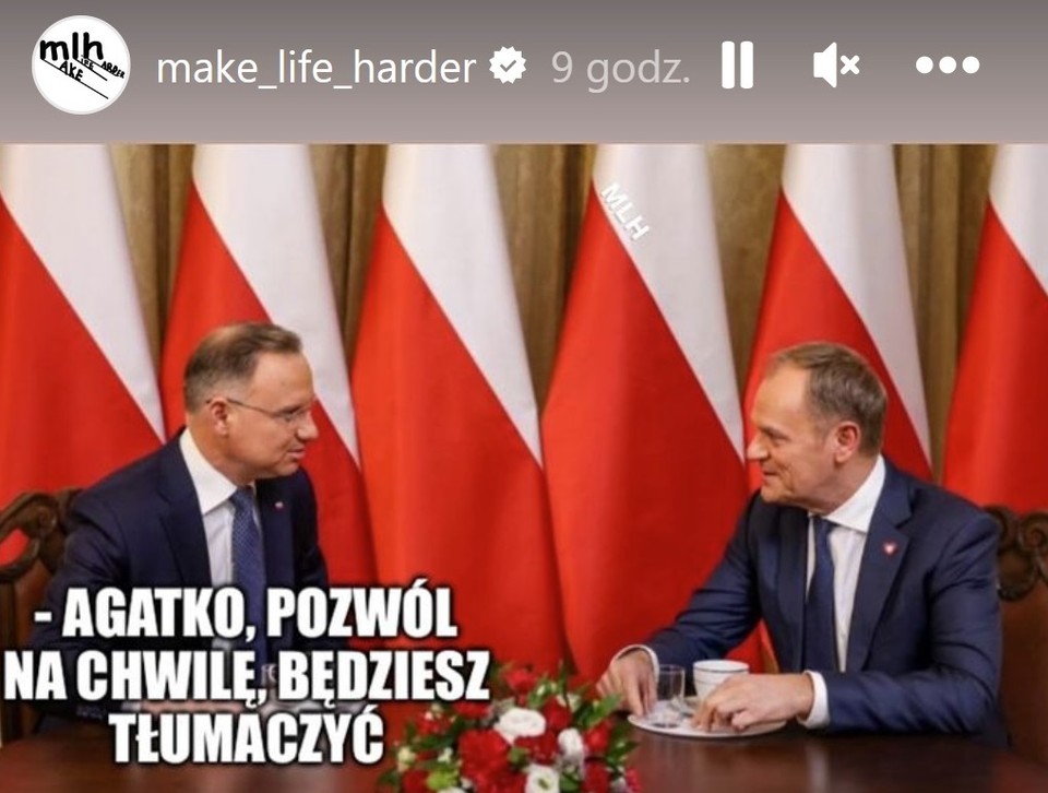 Mem o Andrzeju Dudzie i Donaldzie Tusku