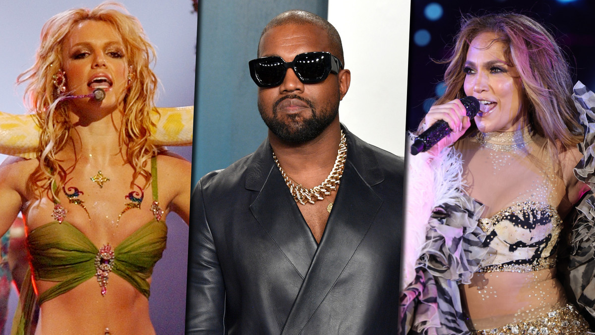 Britney Spears, Kanye West, Jennifer Lopez