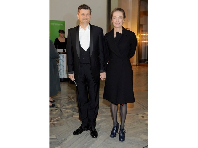 Janusz Palikot z małżonką na premierze Turandot w Operze Narodowej