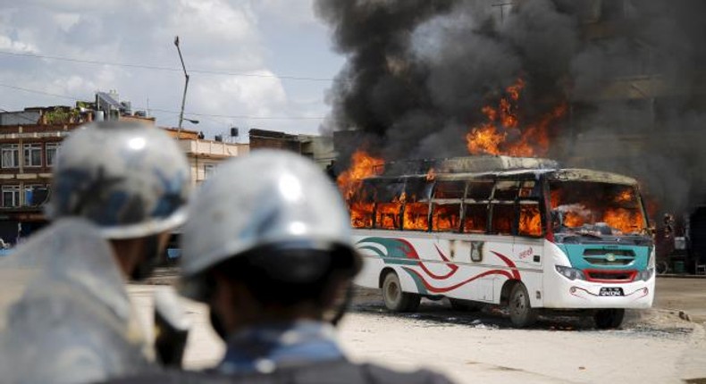 Nepal violence continues day after adoption of new constitution