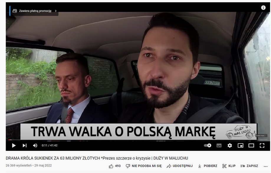 Krzysztof Ziętarski, prezes spółki Marie Zélie (pierwszy od lewej), udzielił niedawno wywiadu Youtuberowi "Duży w Maluchu", w którym przyznał, że inwestycja w tę firmę na tym etapie to ryzyko