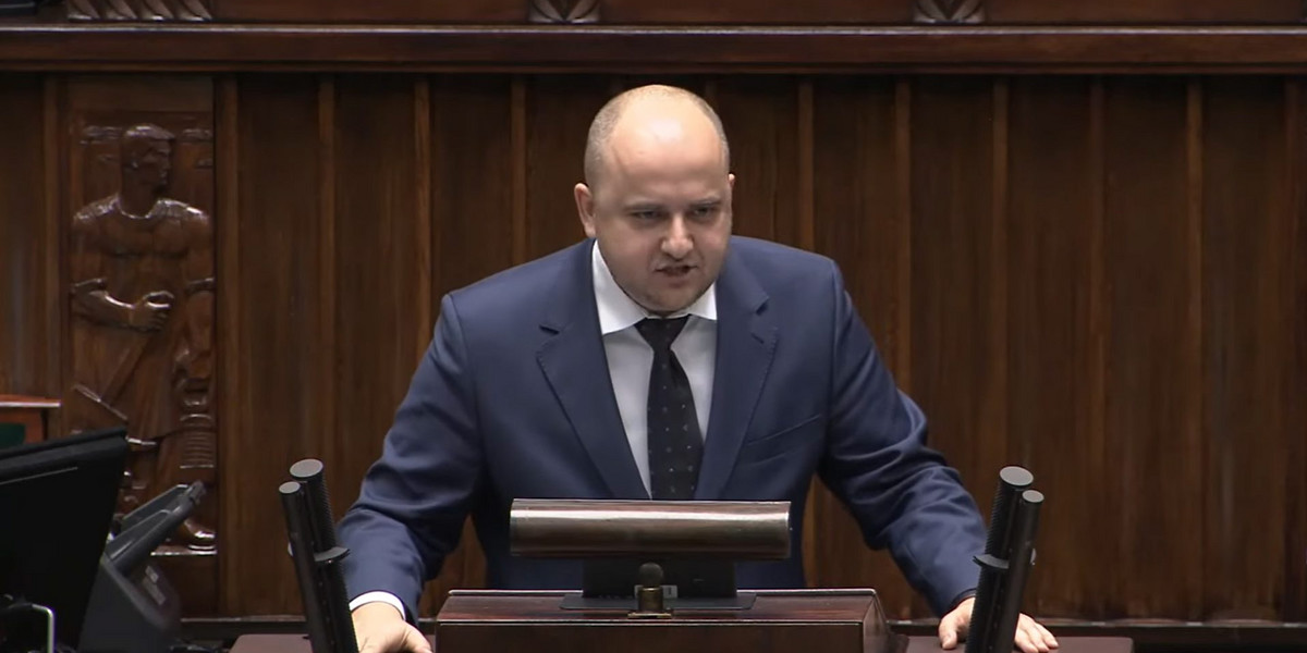 Okrzyki w Sejmie w czasie przemówienia posła Mateckiego.
