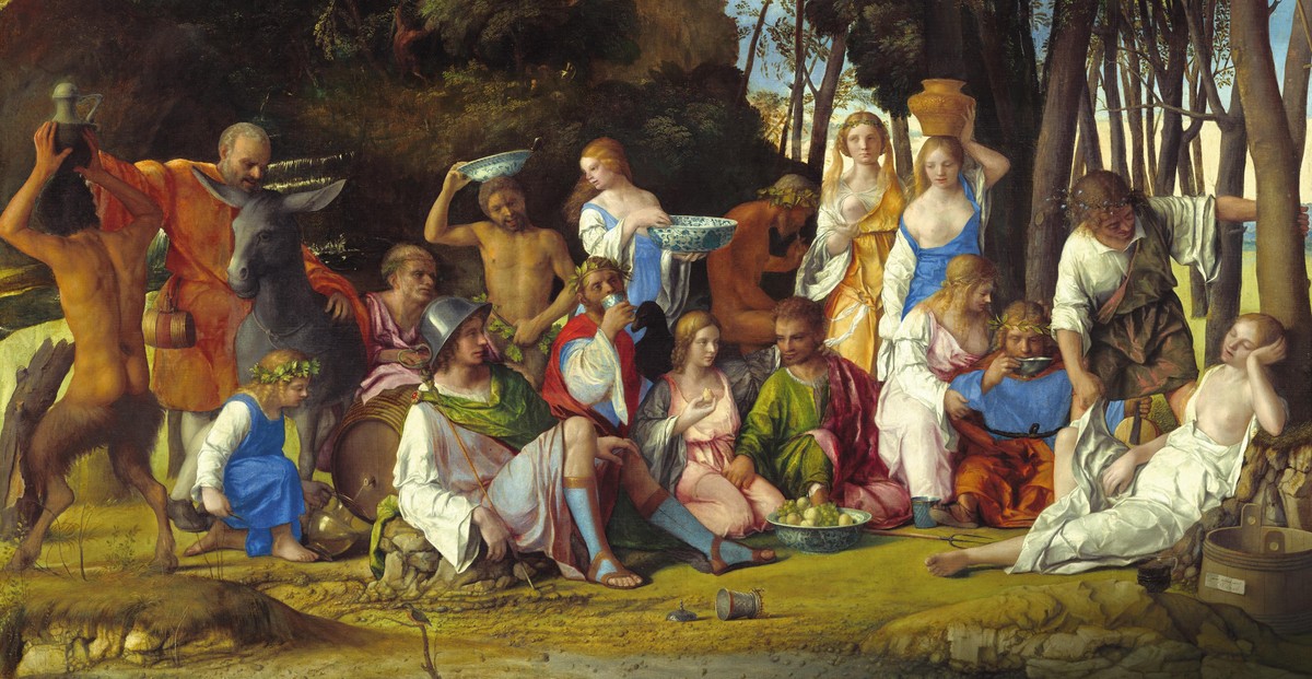Tycjan Miłość Niebiańska I Miłość Ziemska Giovanni Bellini i Tycjan, „Uczta bogów” dla Alfonsa dEste - Historia