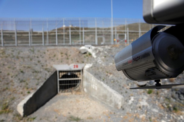 The border fence separating Spain's northern enclave Ceuta and Morocco is seen from Ceuta