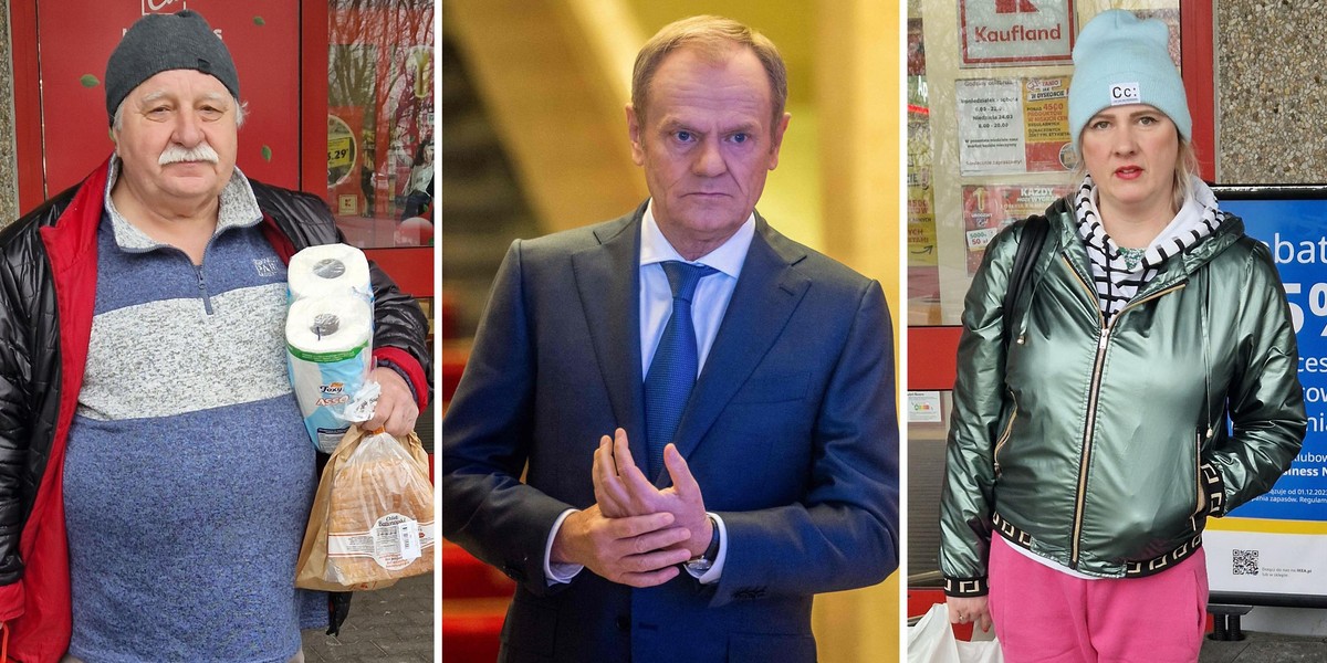 Premier Donald Tusk mówi o wyższej stawce VAT na żywność. Polacy komentują. 