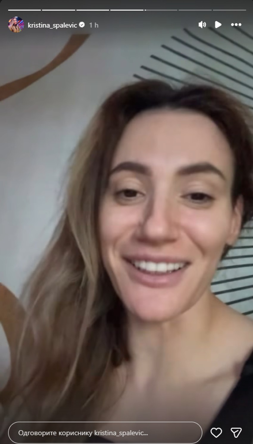 Kristina Spalević bez šminke