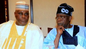 Atiku Abubakar and Bola Ahmed Tinubu. (The Nation)