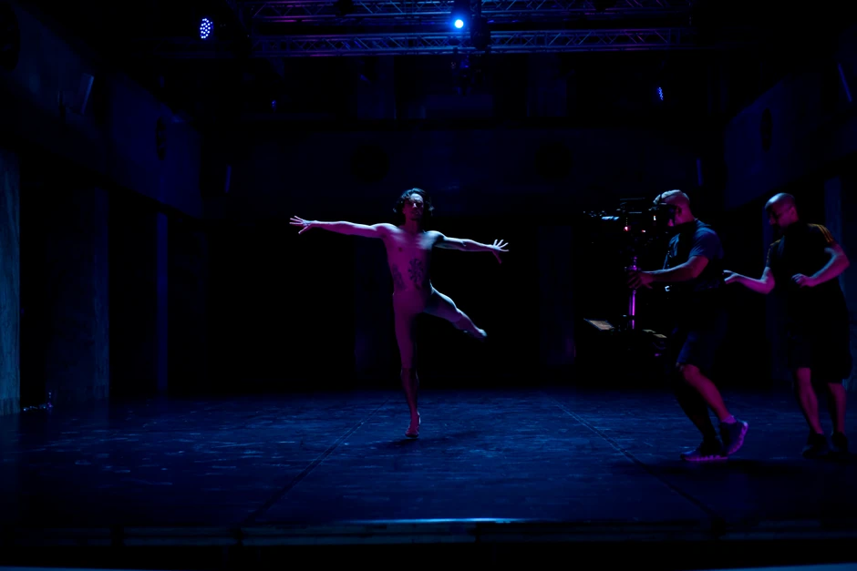 Sergej Polunjin na snimanju spota u Beogradu