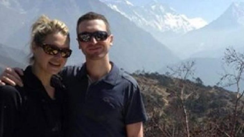 Maria Strydom and husband Rob in Nepal last month