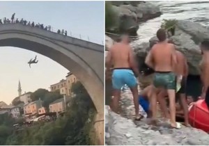 Skok sa mosta u Mostaru