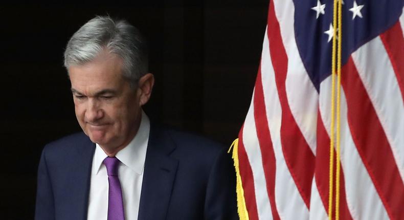 Federal Reserve Board Chairman Jerome Powell arrives for a news conference on September 26, 2018 in Washington, DC.
