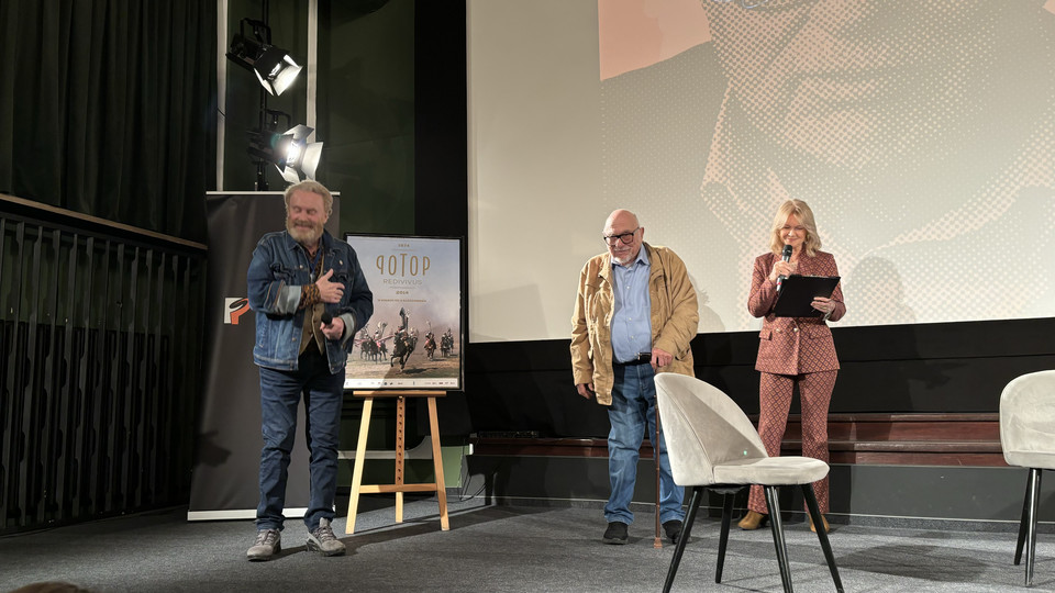 Daniel Olbrychski, Jerzy Hoffman i Grażyna Torbicka 