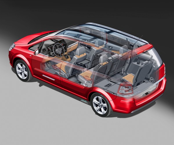 Przyjemną podróż opel gwarantuje siedmiu osobom