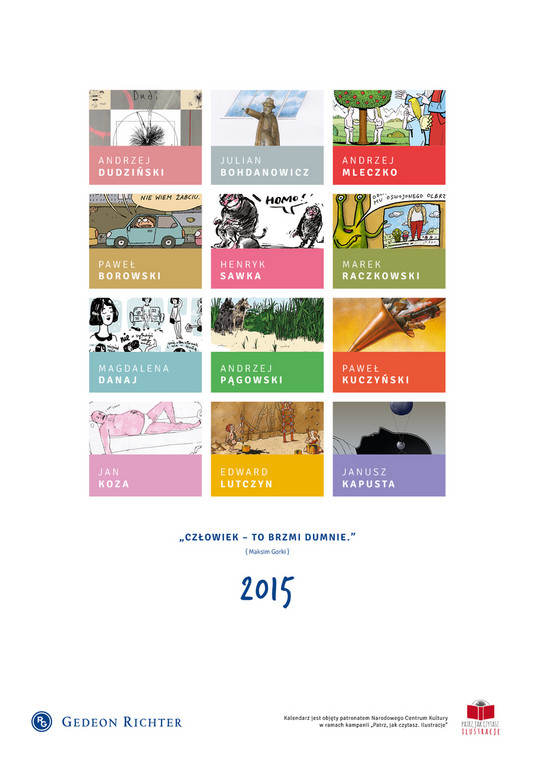 Okładka Kalendarza Artystycznego Gedeon Richter 2015