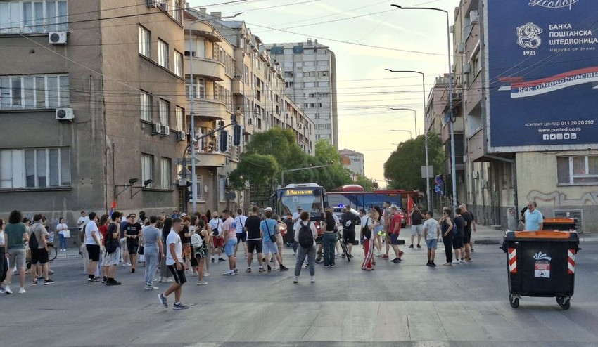 Blokada Trga kralja Aleksandra u Nišu