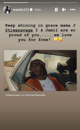 Teebillz encouraging Tiwa Savage [Instagram/Teebillz323]