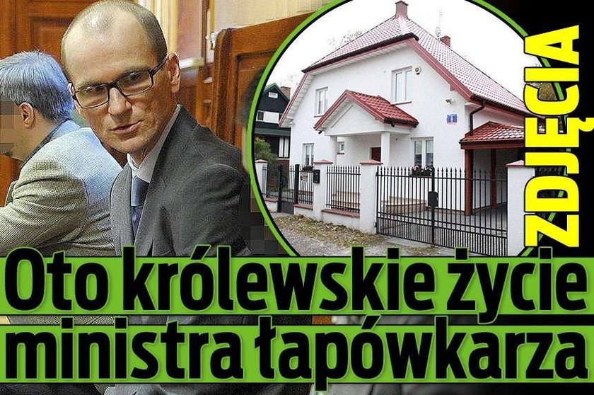 Minister łapówkarz żyje jak król