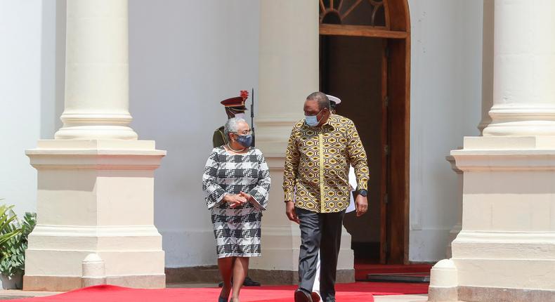 President Uhuru Kenyatta with First Lady Margaret Kenyatta during the 2nd National Prayer Day