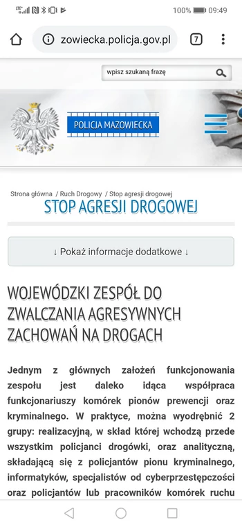 Skrzynki e-mailowe „stop agresji drogowej”