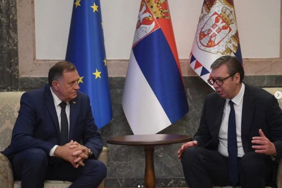 Vučić i Dodik se sastali u Beogradu: Srbija i RS će se 23. maja zajednički boriti za istinu, ponos i dostojanstvo