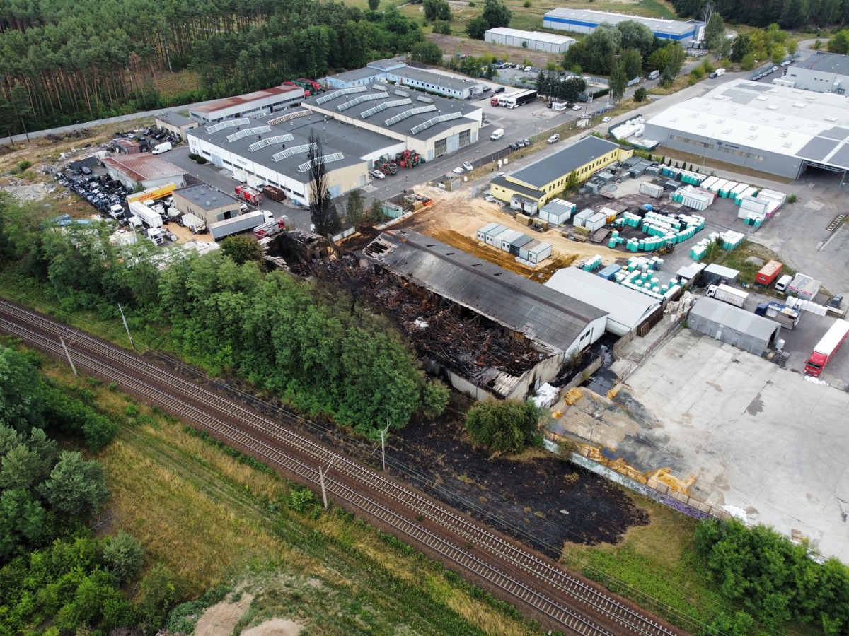 Miejsce pożaru w Przylepie