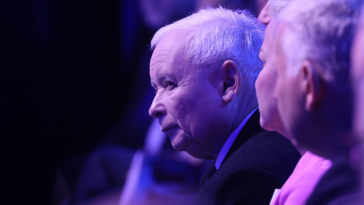 Jarosław Kaczyński podczas majowej konwencji programowej Prawa i Sprawiedliwości w Warszawie