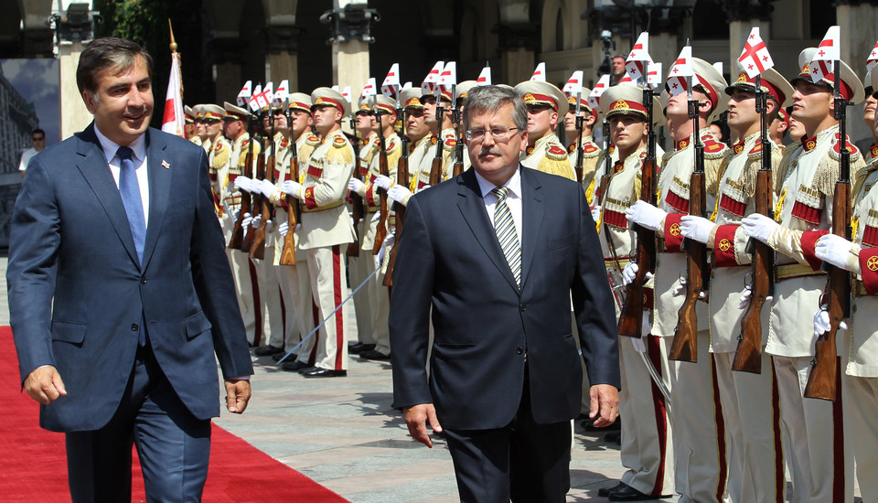 GRUZJA POLSKA PREZYDENT KOMOROWSKI WIZYTA