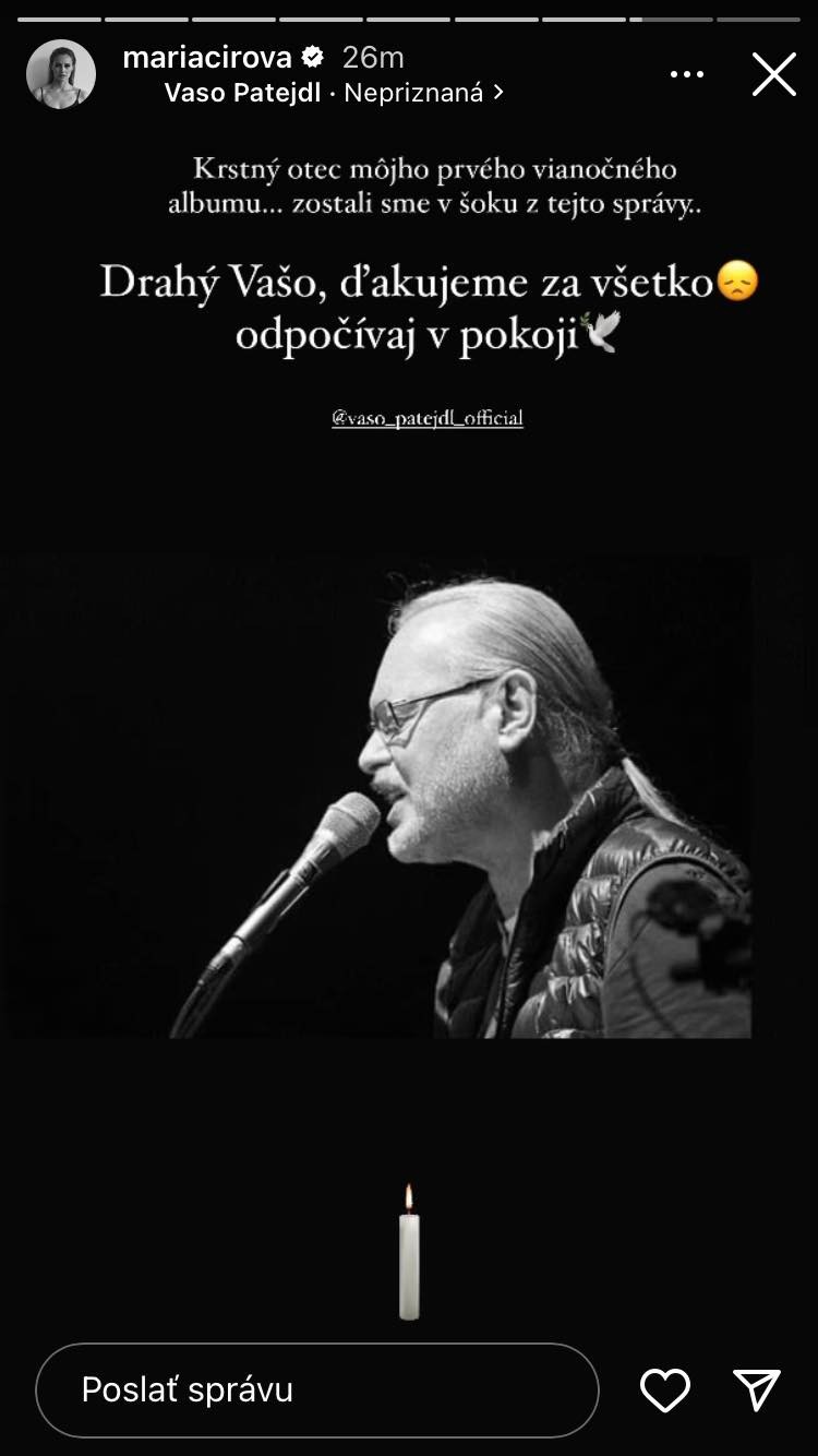 Celebrity smútia za Patejdlom.