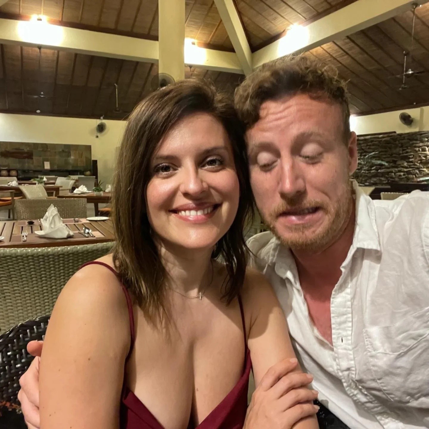 Slovenská spisovateľka a scenáristka Hana Lasicová s partnerom.