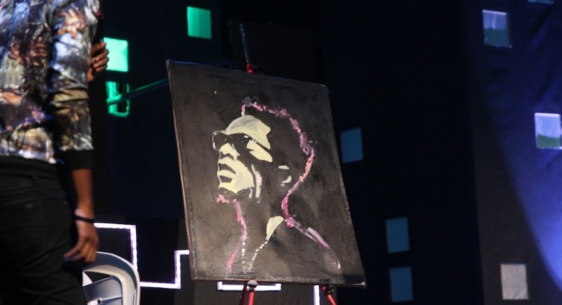 Unilag Student paints a portrait of Patoranking in 4 minutes