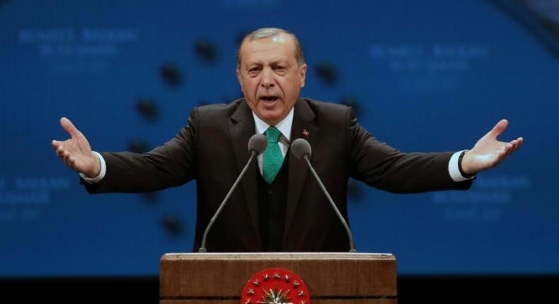 Turkish President Recep Tayyip Erdogan said 'pressure' was being put on Turks in Bulgaria