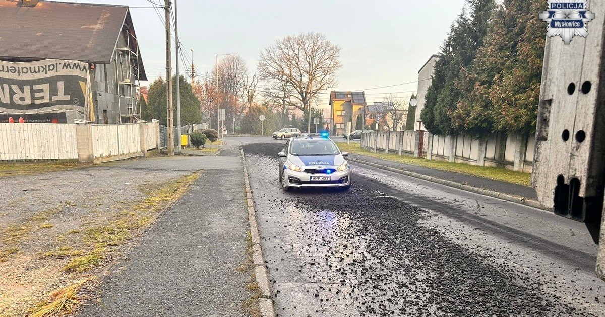 W Mysłowicach ktoś "gubił" czarne złoto. Policja ruszyła jego śladem